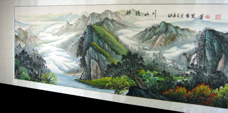 小六尺山水畫佳作