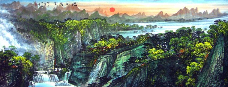 寫意山水風景畫