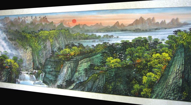 寫意山水風景畫