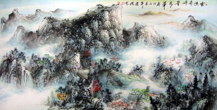國畫風景山水