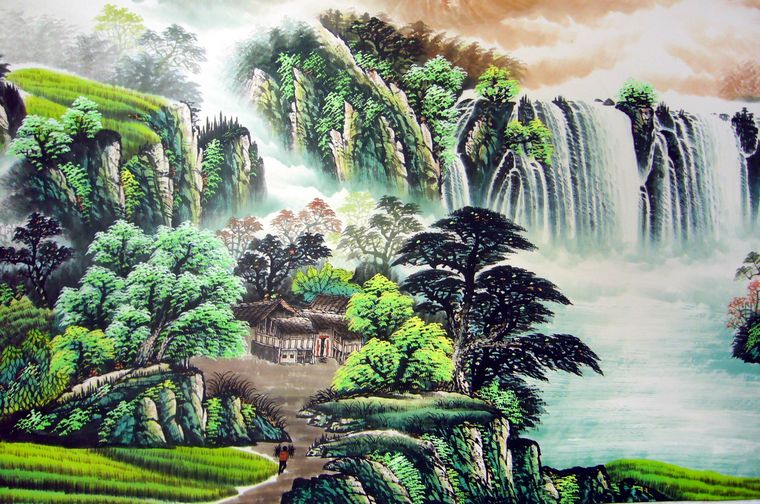 六尺國畫山水