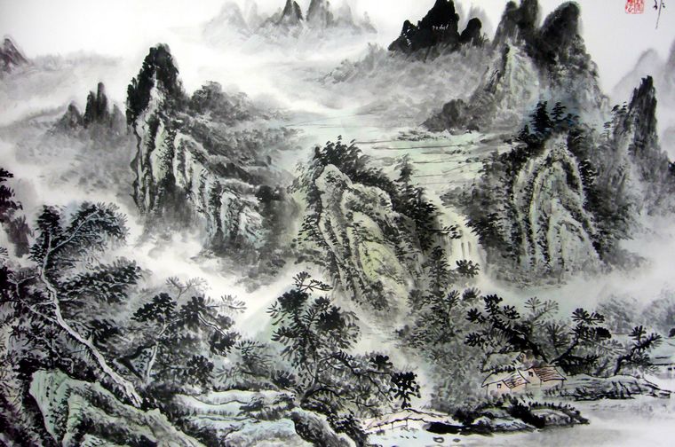 山水風景國畫