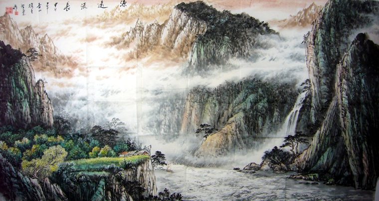 六尺名家風水畫