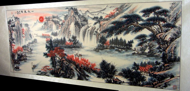 六尺精品山水畫