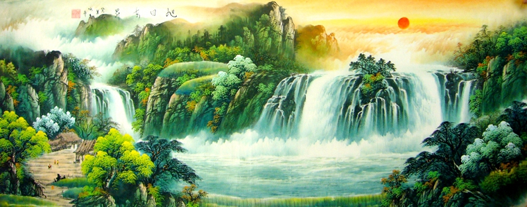 小六尺風景山水