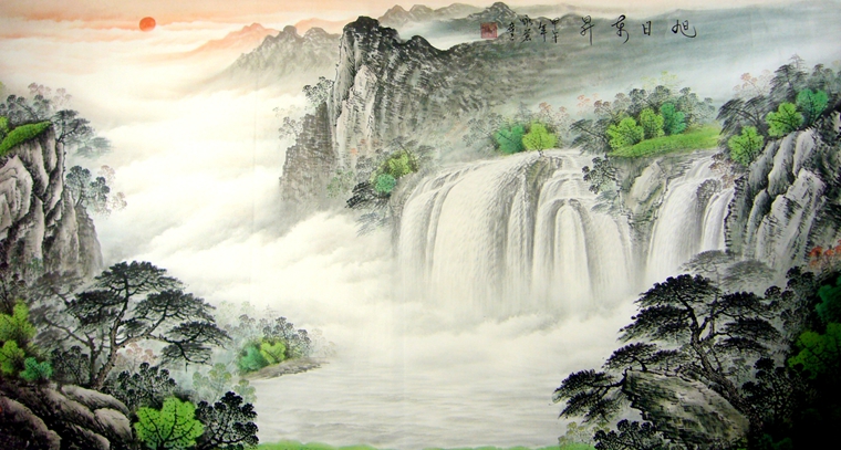 六尺山水國畫