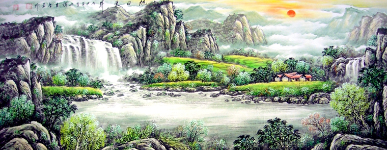 六尺名家山水畫