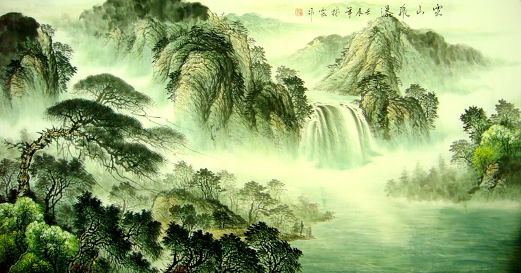客廳裝飾山水畫