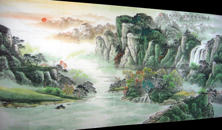 水墨國畫山水