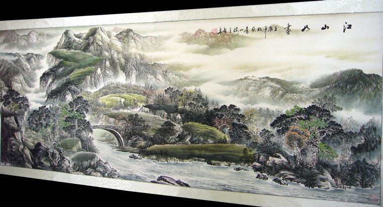 小八尺名家國畫山水
