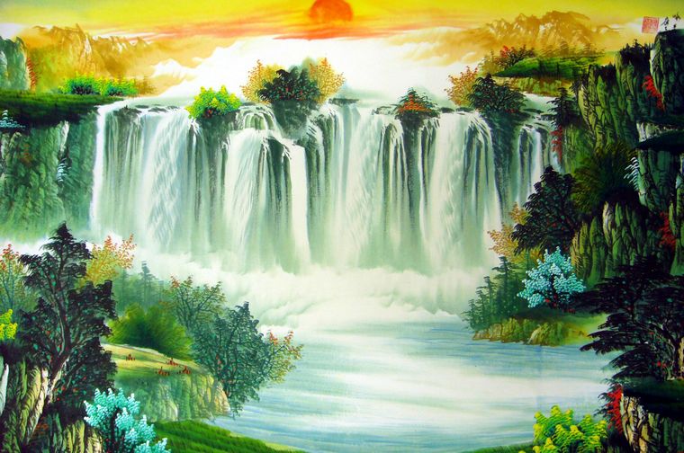 國畫水墨山水畫