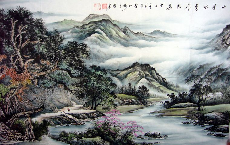 八尺精彩國畫山水