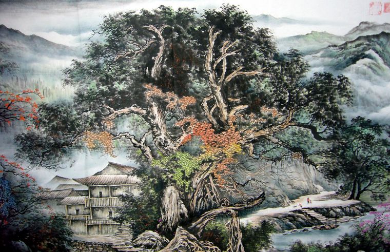 八尺精彩國畫山水