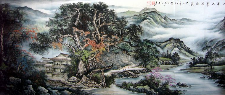 八尺精彩國畫山水