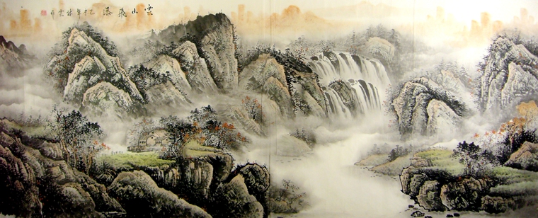 八尺國畫山水