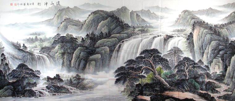 大丈二山水國畫