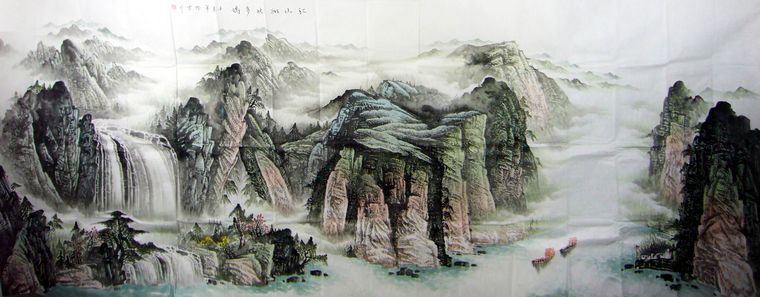大丈二山水畫