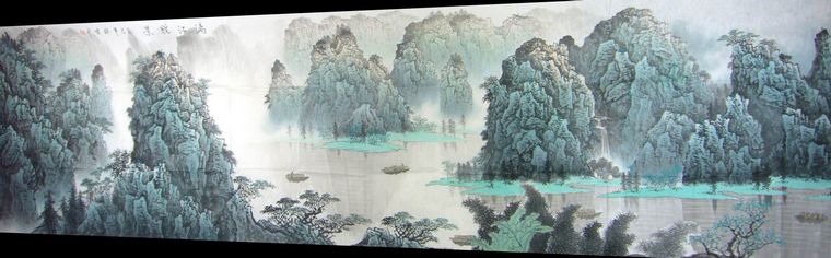 小丈二國畫山水