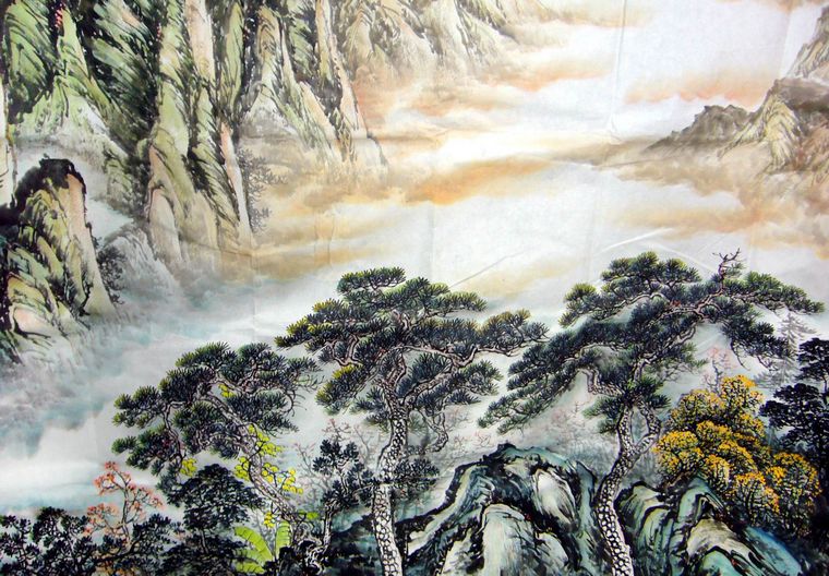 巨幅精品國畫泰山