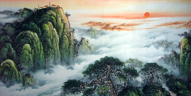 泰山日出圖