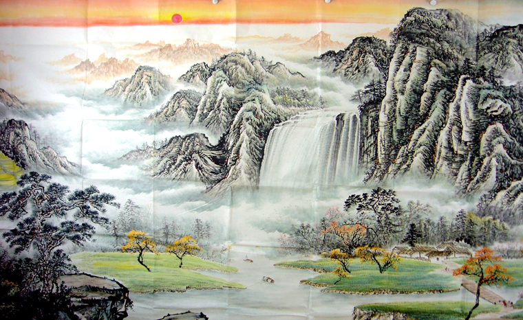 大丈二巨幅山水畫