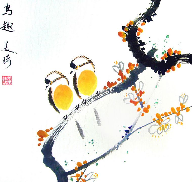 花鳥小品畫