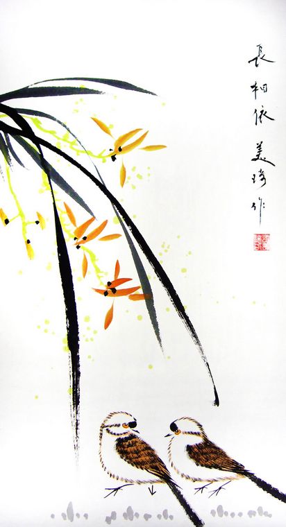 條幅蘭花圖