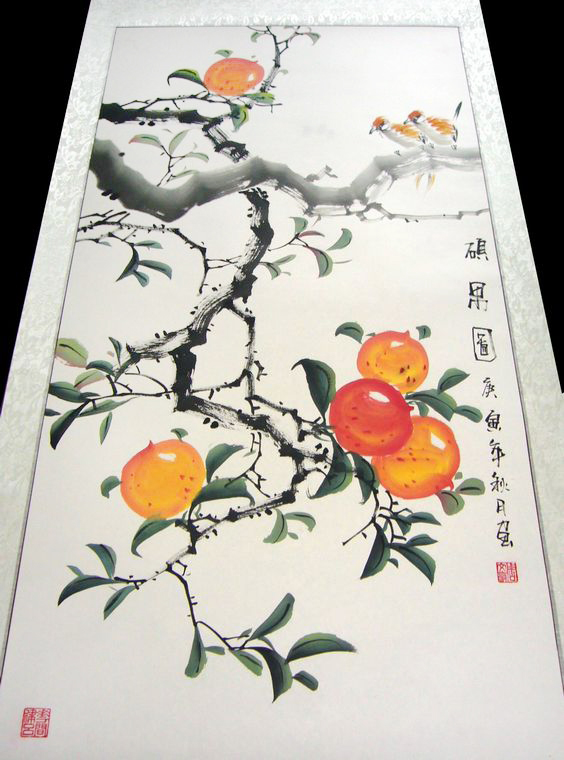 花鳥畫碩果圖