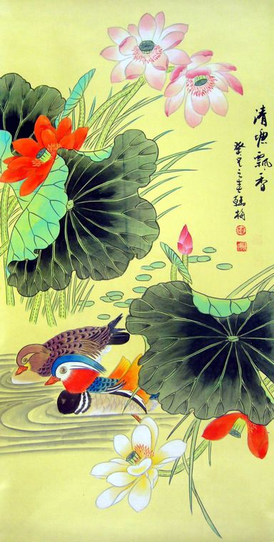 工筆畫鴛鴦