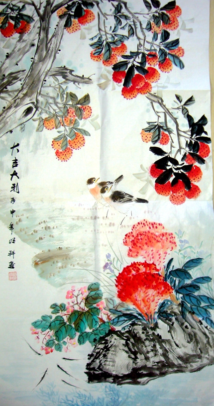 水墨花鳥國畫