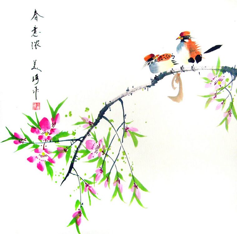 三尺寫意花鳥畫