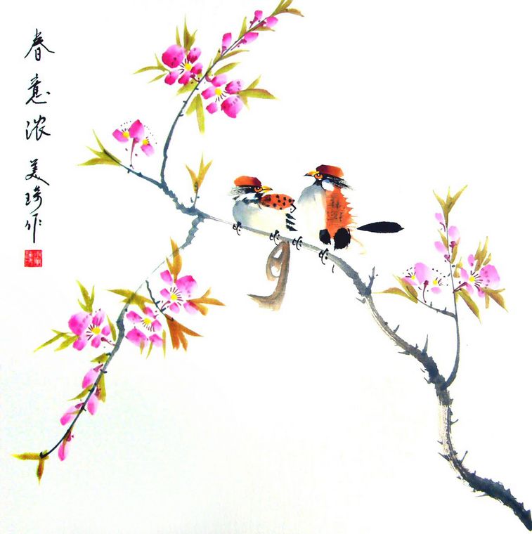 餐廳花鳥畫