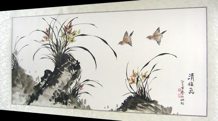 國畫花鳥畫作品