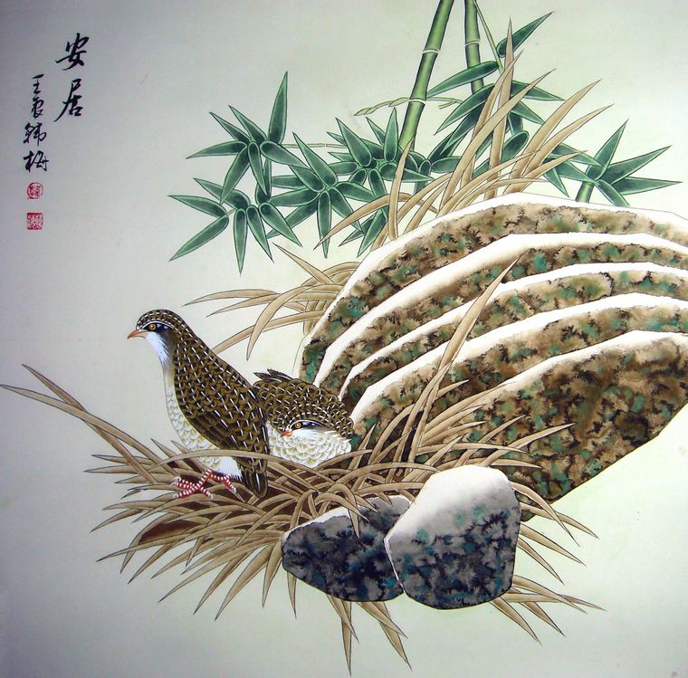 工筆畫花鳥作品