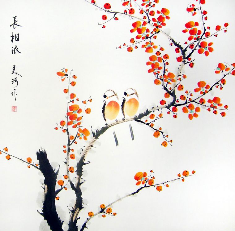 客廳花鳥畫作品