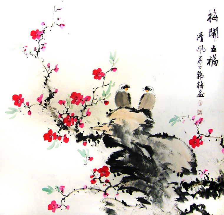 斗方花鳥(niǎo)圖