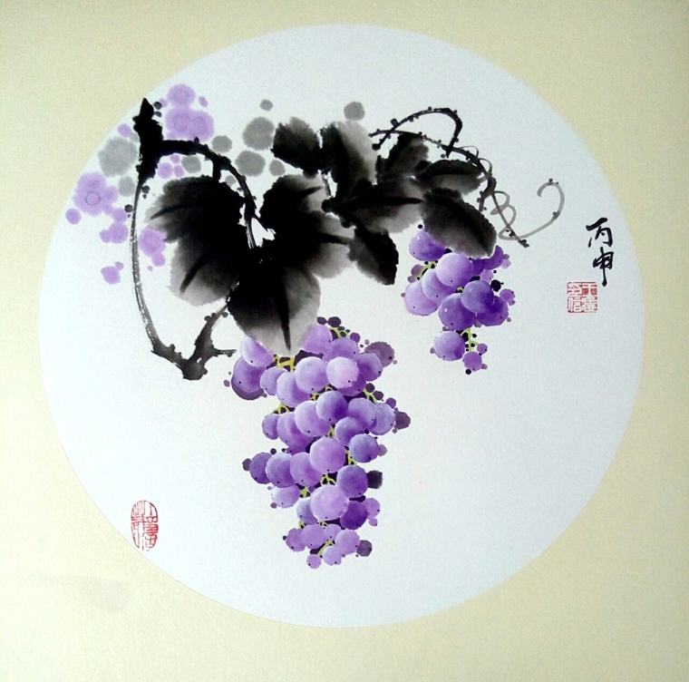 葡萄的國畫
