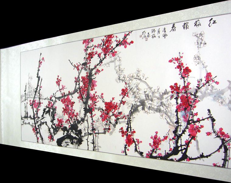 四尺梅花報春圖
