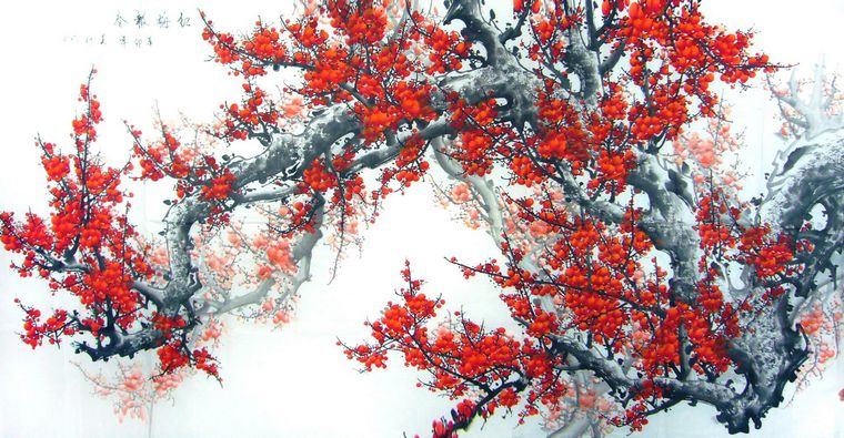 八尺紅梅圖