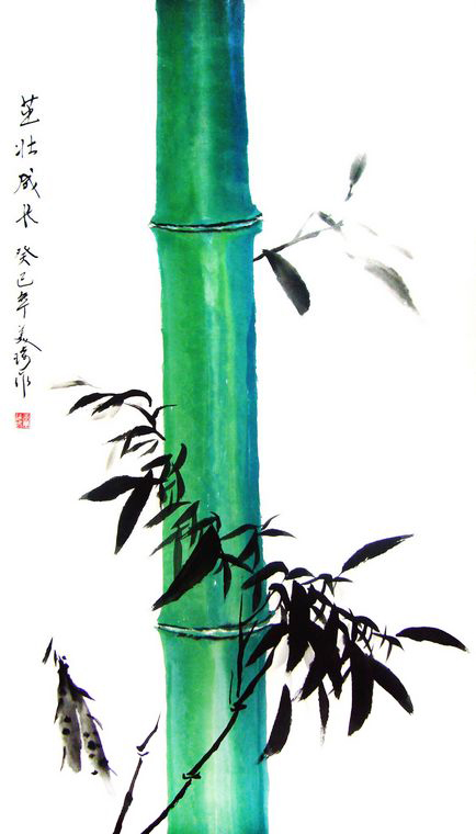 竹子水墨畫
