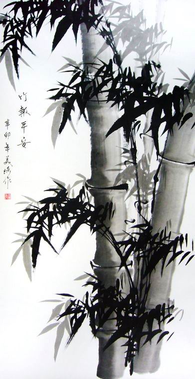 水墨畫竹子