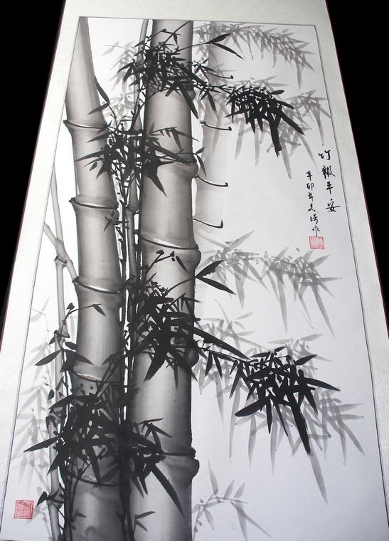 水墨竹畫
