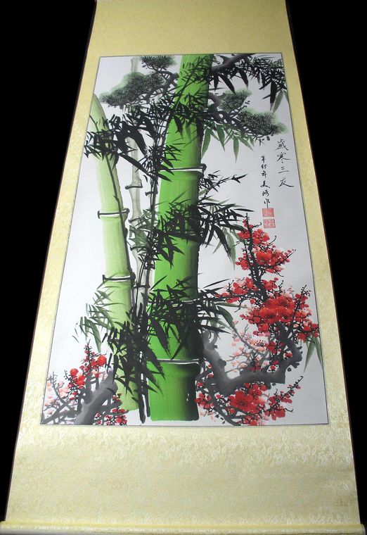 四尺松竹梅歲寒三友