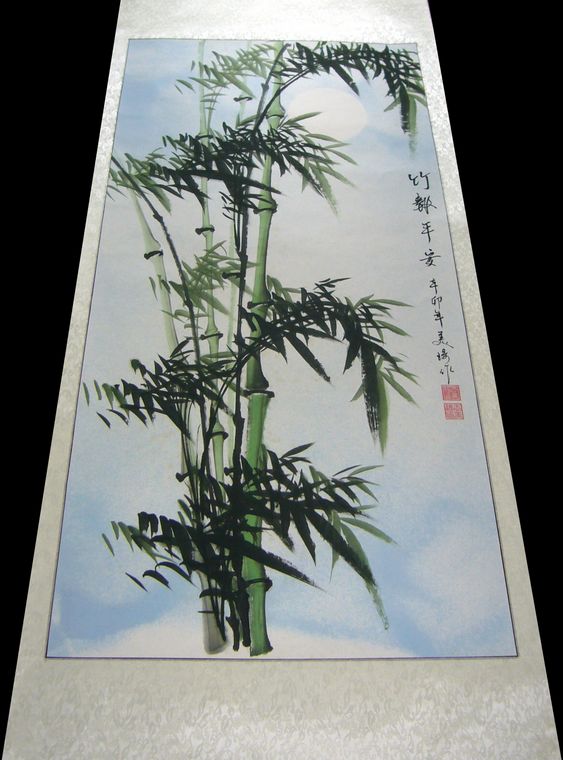 四尺豎幅水墨竹