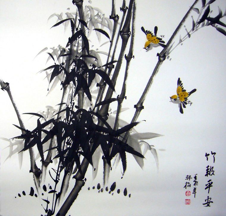 寫意國畫竹子