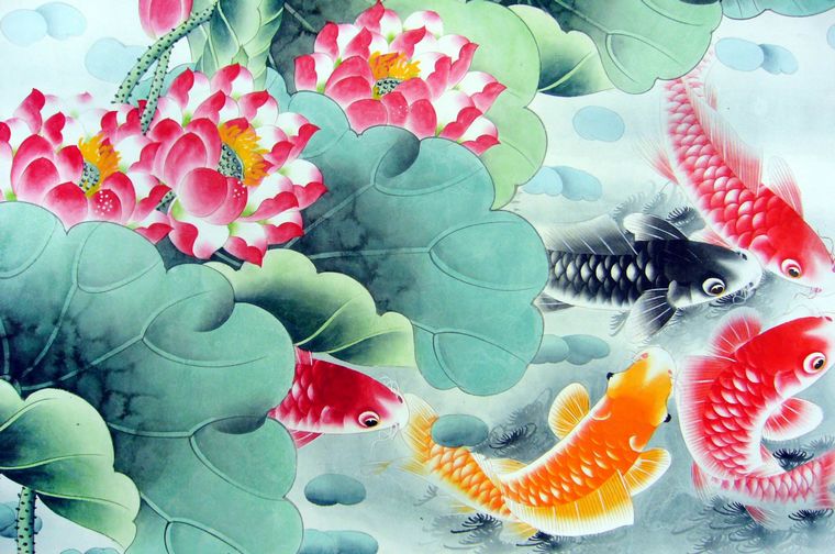 九魚圖風(fēng)水畫