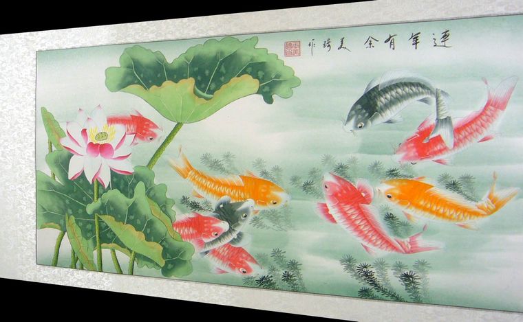 工筆畫魚