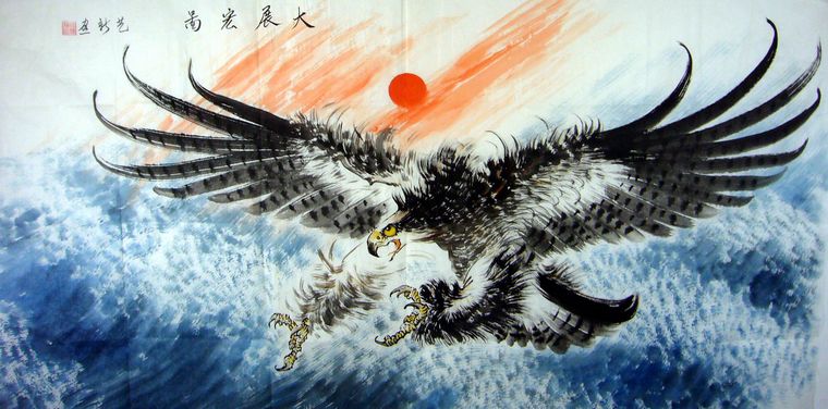 六尺雄鷹圖