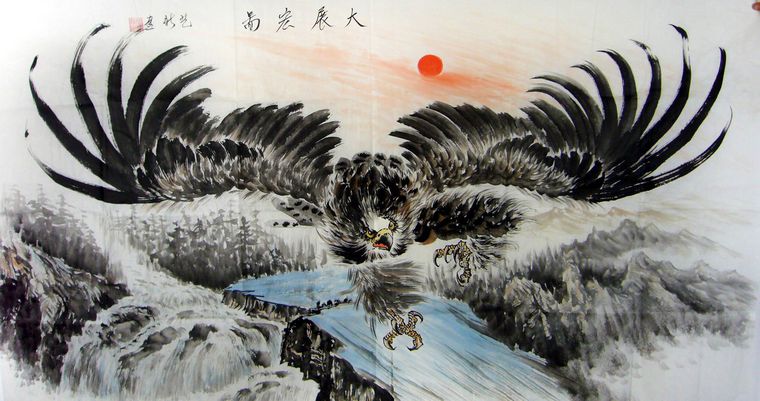 六尺雄鷹圖