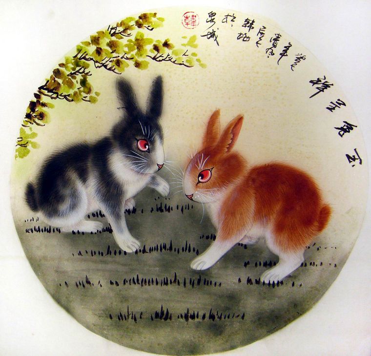 中國畫兔